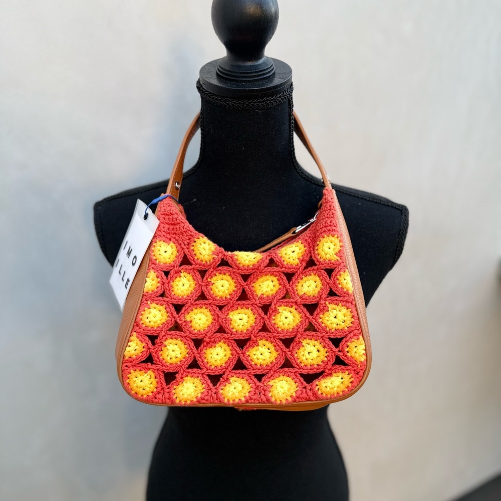 Crochet Orange and Yellow Handbag